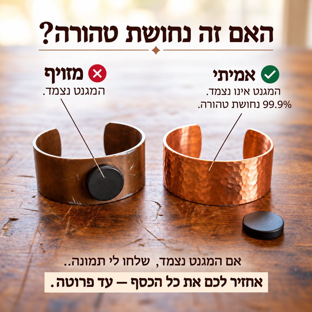 עגילי נחושת בעיצוב וייל